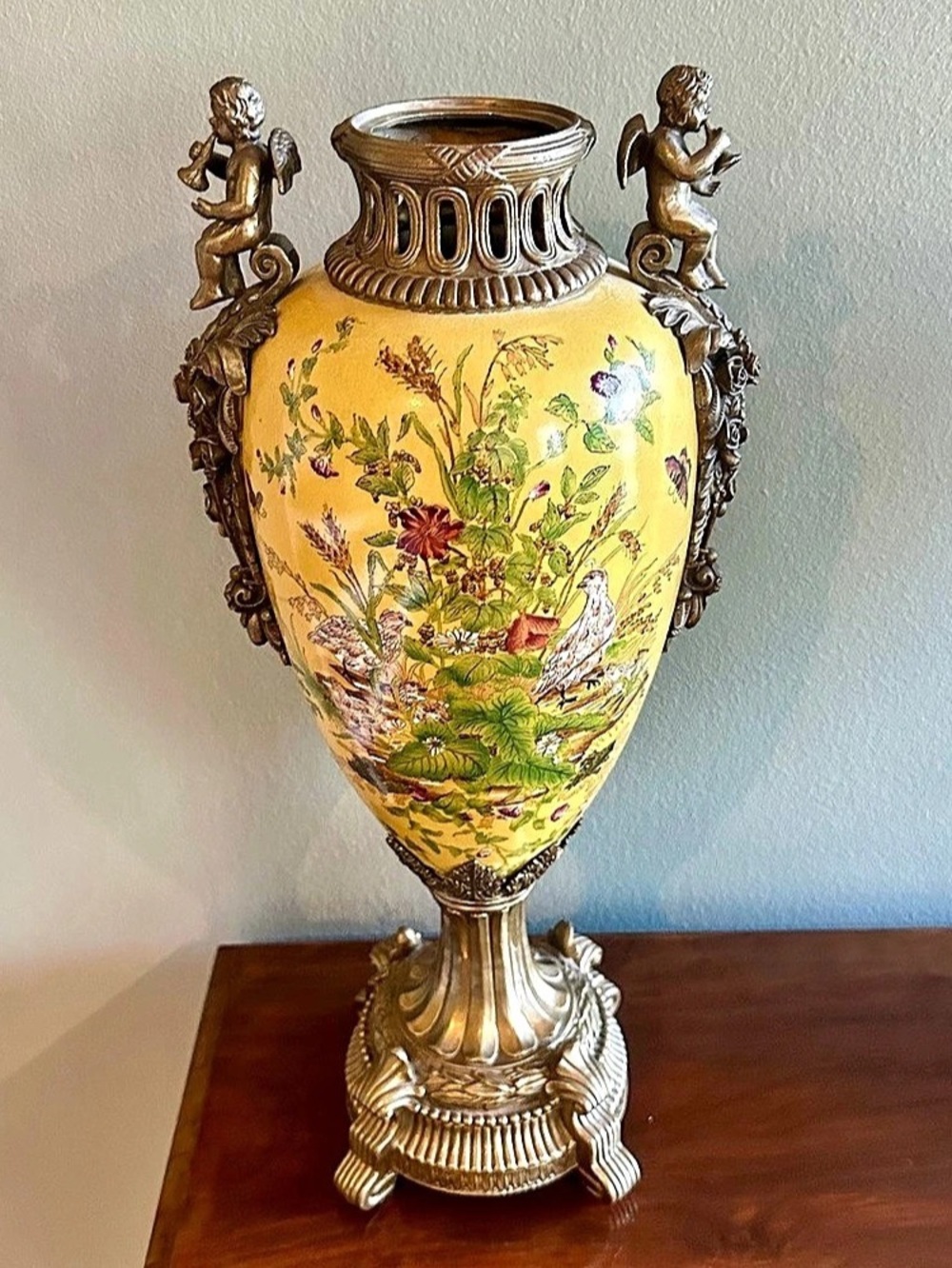 Chinese Ormolu Mounted Urn
